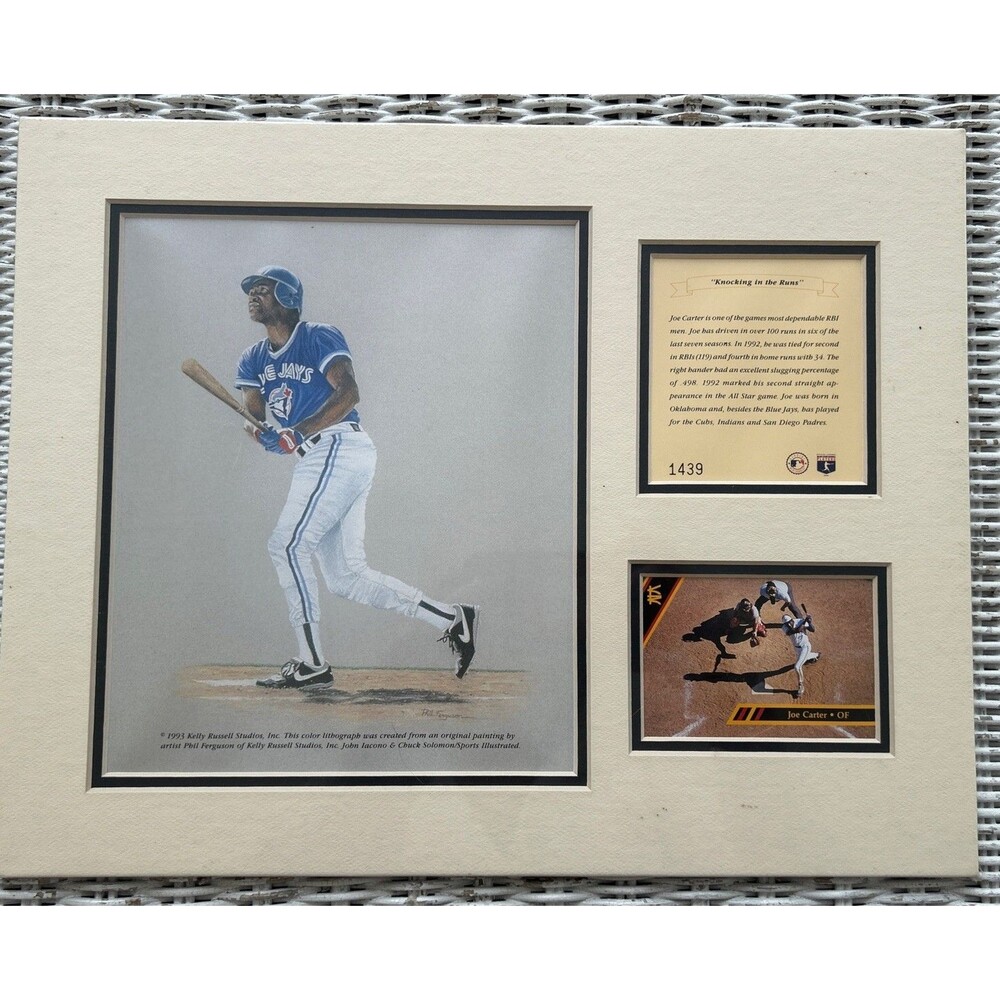 Baseball - Joe Carter  - Blue Jays - 1993 Art Lithograph - Collectors’ #1439